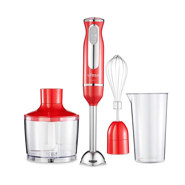 Mixeur plongeant UFESA multifonction 600 W rouge (BP3443) Mixeur plongeant UFESA multifonction 600 W rouge (BP3443)